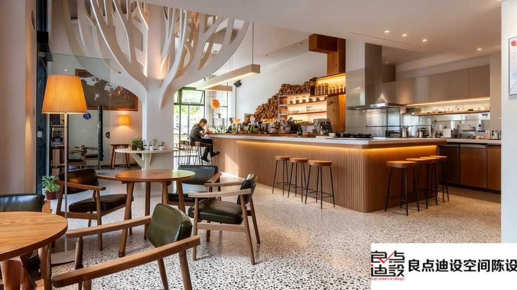 工业风咖啡店软装封神!这棵“白色巨树”是来抢镜的吧?​